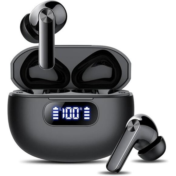 Bluetooth 5.3 Wireless Earbuds Noise Cancelling Mic LED Display IPX7 48H Play - Picture 7 of 7